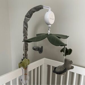 Dinosaur Green and Gray Baby Mobile